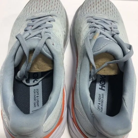 Hoka One One Women’s Clifton 8, Blue Running Shoes, Size 9 Wide