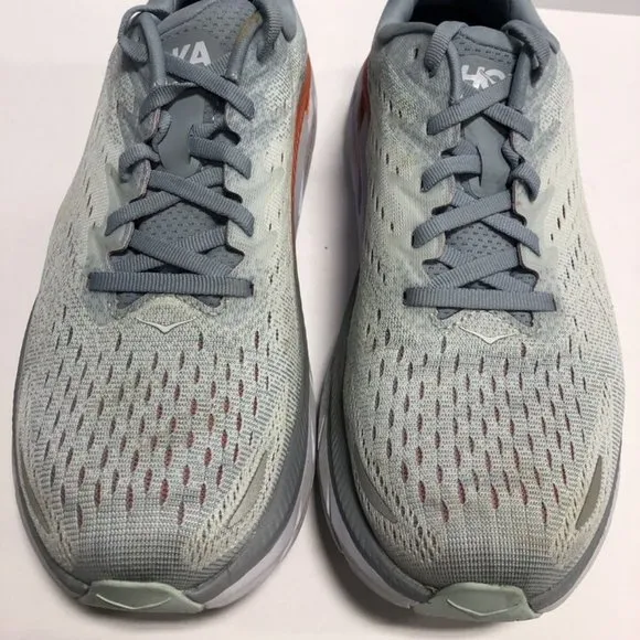 Hoka One One Women’s Clifton 8, Blue Running Shoes, Size 9 Wide