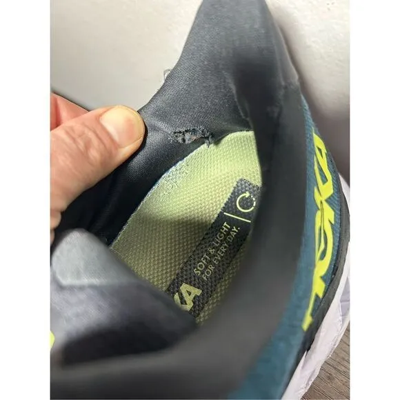 Hoka One One Clifton 8 Mens 11.5 2E Running Athletic Shoes Sneakers 1121374 BCBT