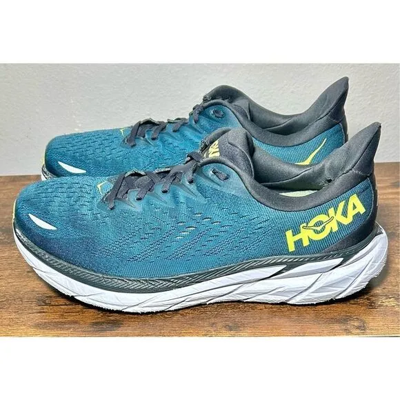 Hoka One One Clifton 8 Mens 11.5 2E Running Athletic Shoes Sneakers 1121374 BCBT