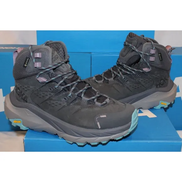 Hoka Women’s Kaha 2 GTX Mid Waterproof Hiking Boots Castlerock‎ Gray Sz 7.5 $240