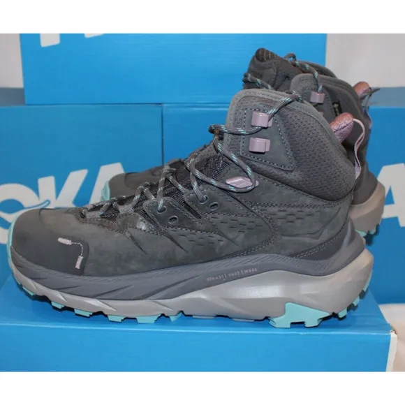 Hoka Women’s Kaha 2 GTX Mid Waterproof Hiking Boots Castlerock‎ Gray Sz 7.5 $240