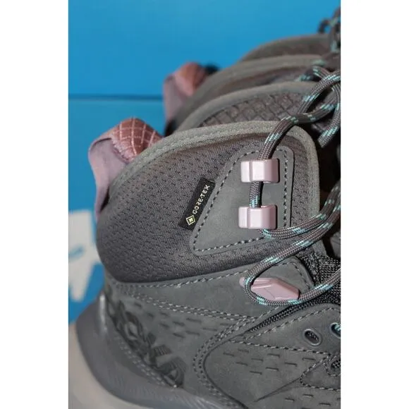 Hoka Women’s Kaha 2 GTX Mid Waterproof Hiking Boots Castlerock‎ Gray Sz 7.5 $240