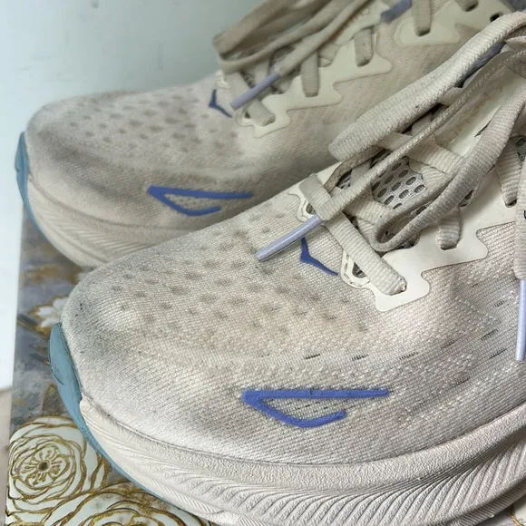 Hoka x Free People Movement Clifton 9 Eggnog Running Sneakers Women's size 7