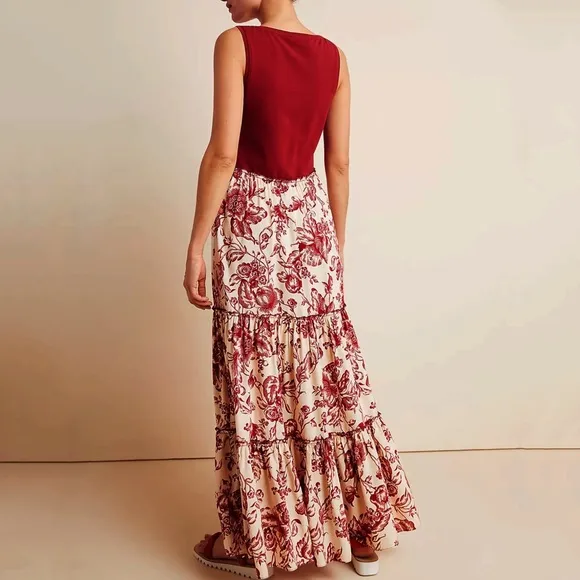 HTF Anthropologie Trudie Tiered Maxi Dress