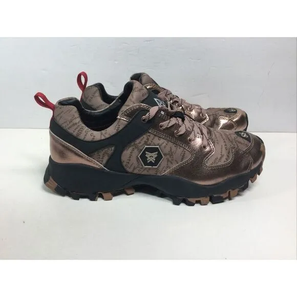 Humtto Hiking‎ trail shoes Bronze designer logo running sneakers mens size 7.5
