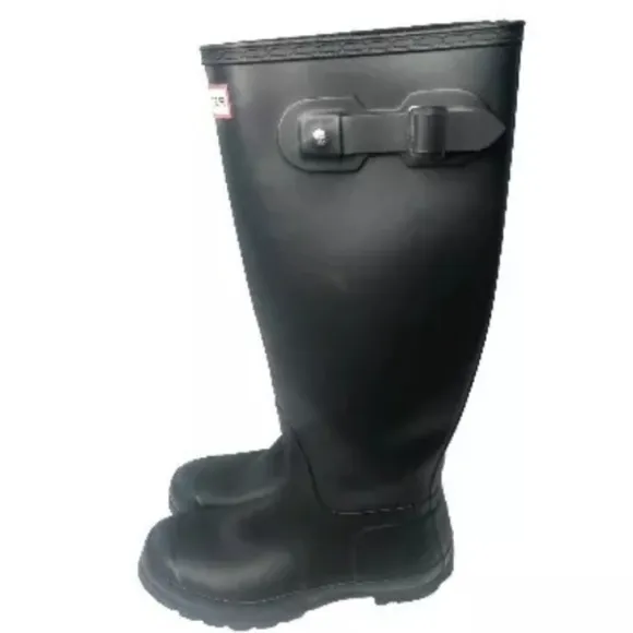 Hunter Boots Women's' Size 8 Original Tall Matt Rain Boots Buckle Strap