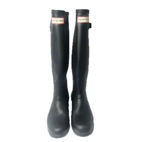 Hunter Boots Women's' Size 8 Original Tall Matt Rain Boots Buckle Strap