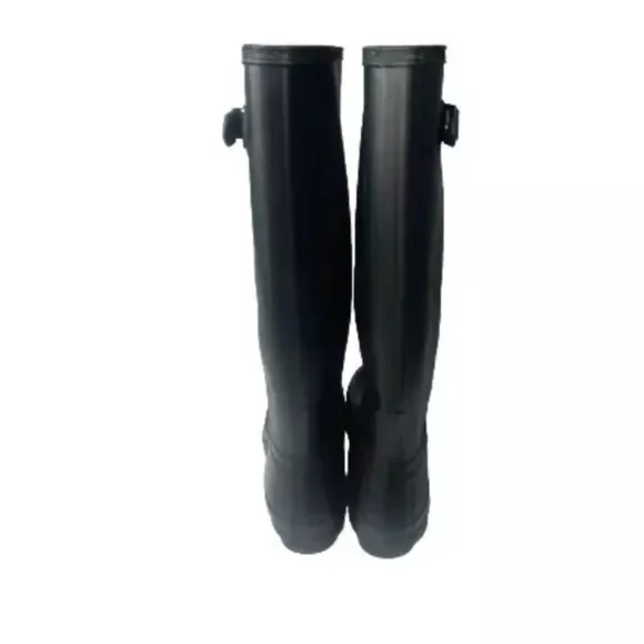 Hunter Boots Women's' Size 8 Original Tall Matt Rain Boots Buckle Strap