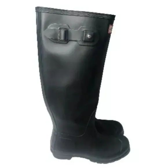 Hunter Boots Women's' Size 8 Original Tall Matt Rain Boots Buckle Strap