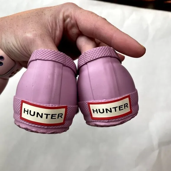 Hunter Kids Ankle Rain Shoes Pink 9