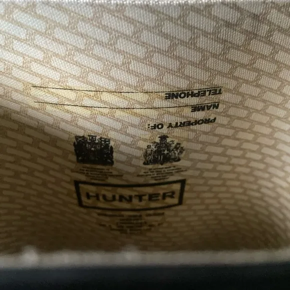 Hunter tall buckled shiny rain rubber boots