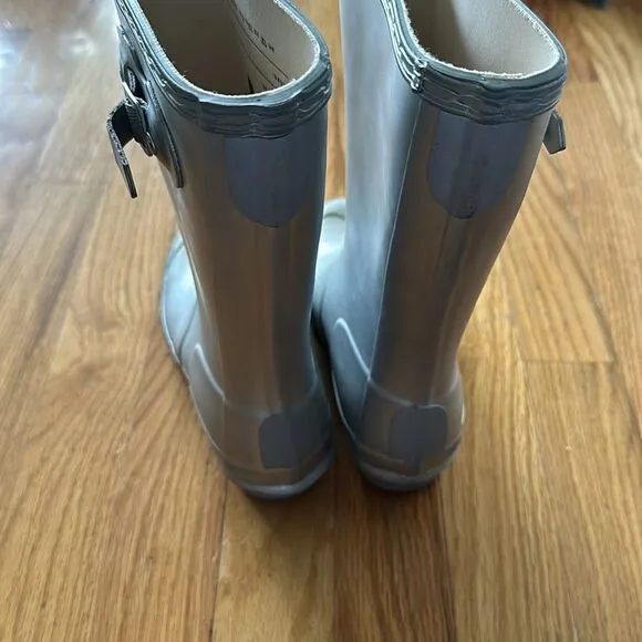 Hunter sz EU 31 US 13 silver Hunter rain boots great pre owned condition