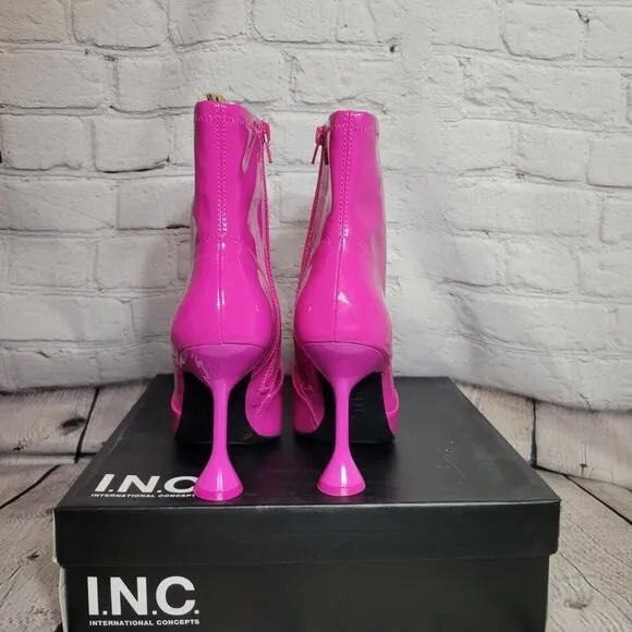 INC Ibrina Pointed Toe Sculpted Heel Dress Boots