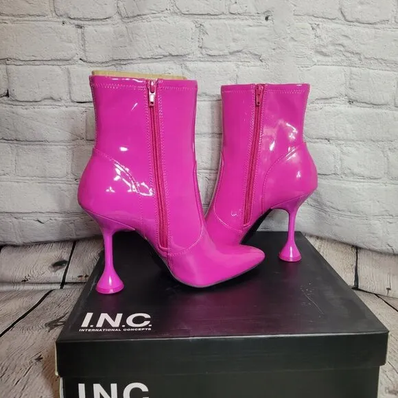 INC Ibrina Pointed Toe Sculpted Heel Dress Boots