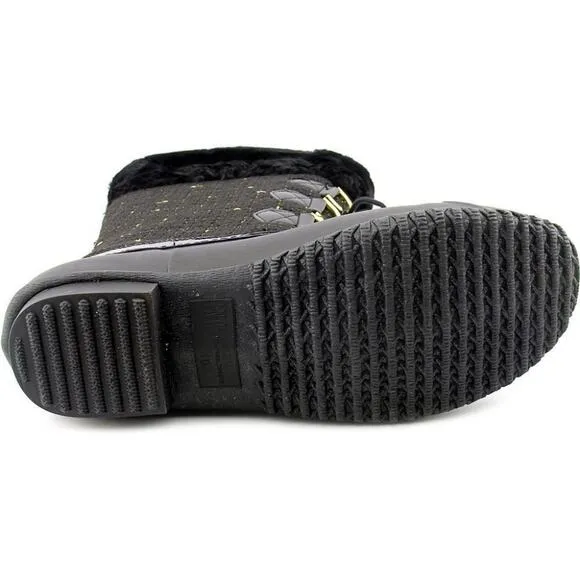 INC International Concepts Black Lorinah Women Round Toe Canvas Winter Boot NWT