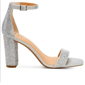 INC International Concepts Lexini block heel rhinestone sandal 8 NWT