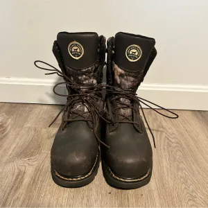 Irish Setter Red Wing Boots Mens Camo Hunting Shoes Size 10 Thinsulate Hunt