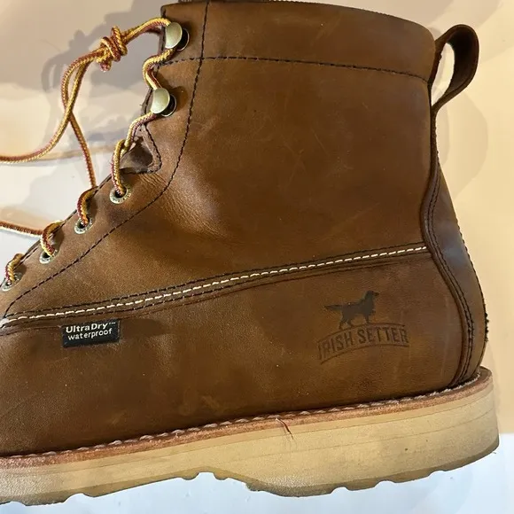 Irish Setter Wingshooter Waterproof 7&quot; Lace Up Work Boots #891 Mens Size 11 *R*