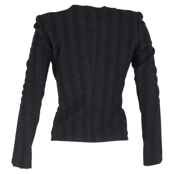 Isabel Marant Etoile Striped Jacket in Dark Grey Wool