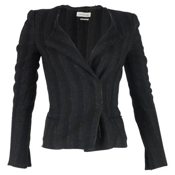 Isabel Marant Etoile Striped Jacket in Dark Grey Wool