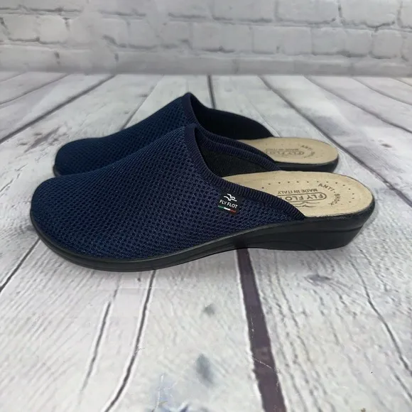 Italian Fly Flot Mesh Clogs‎ Leather Slip On Shoes EU 41 US W9.5 M8.5 NWOB