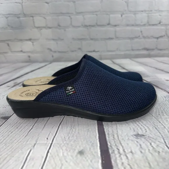 Italian Fly Flot Mesh Clogs‎ Leather Slip On Shoes EU 41 US W9.5 M8.5 NWOB