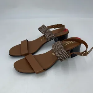 ITALIAN SHOEMAKERS Infamous Strap Stacked Block Sandals, Brown Tan