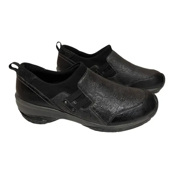 J-41 Jamboo Size 9 Vegan Leather All Terra Design Black Slip On Shoes