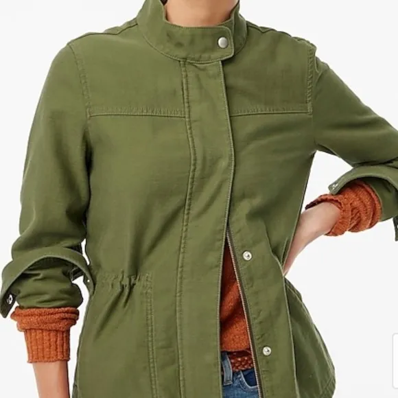 J. Crew drawcord waisted ultility jacket sm small new