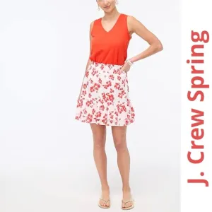 J. Crew Smocked-Waisted Ruffle Mini Skirt