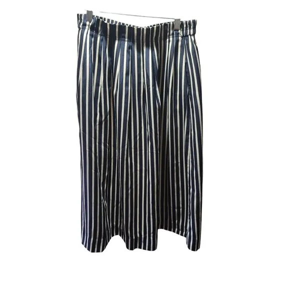 J Crew Striped Maxi Skirt Women's 8T Blue And White