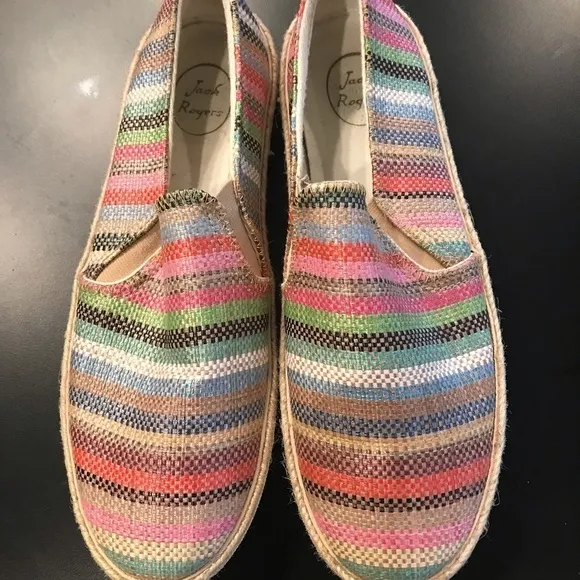 Jack Rogers Multi colored Canvas Slip on