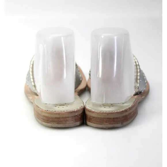 Jack Rogers Silver Glitter Sandals 8