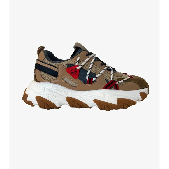 JAVI Mens Chaos Beige Sneakers Size 8