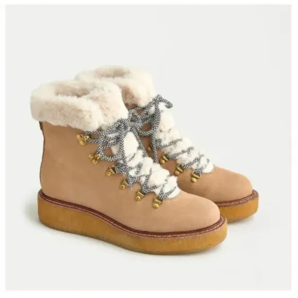 J.Crew | Woman’s Boots Tan Work 9 Fur Fuzzy Lined