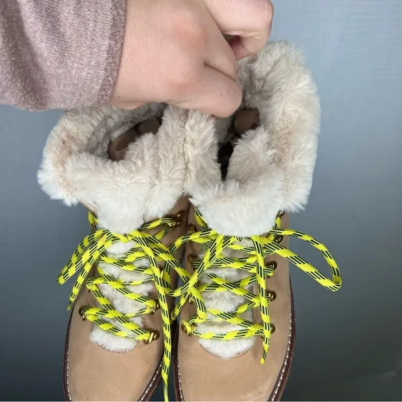 J.Crew | Woman’s Boots Tan Work 9 Fur Fuzzy Lined