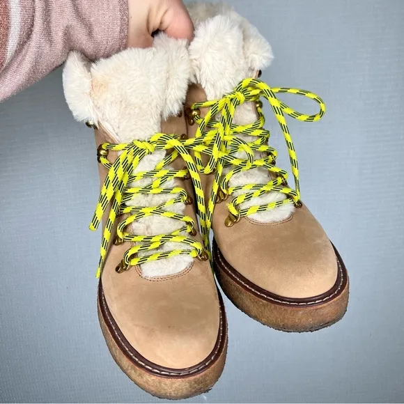 J.Crew | Woman’s Boots Tan Work 9 Fur Fuzzy Lined