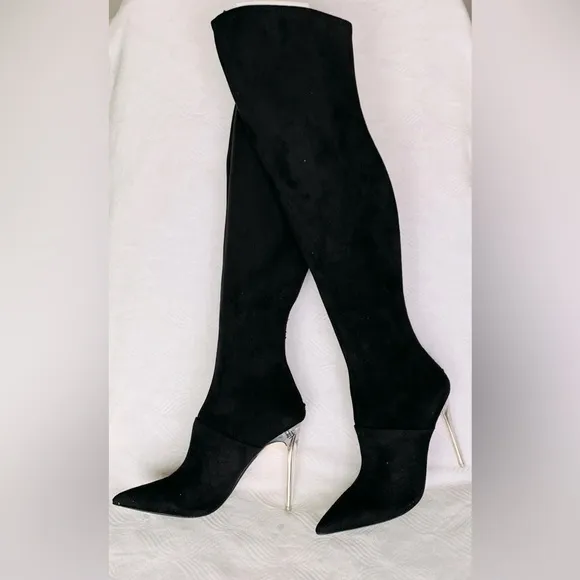 Jennifer Lopez JLO Azzala Over The Knee Stiletto Boots - NWOB