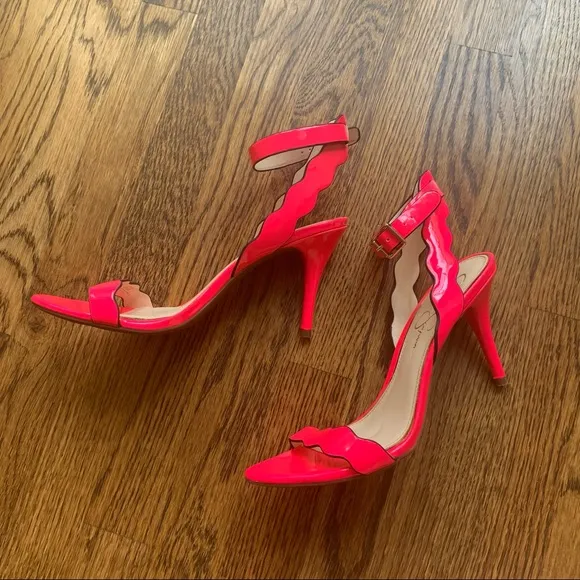 Jessica Simpson Morena scallop ankle strap sandals