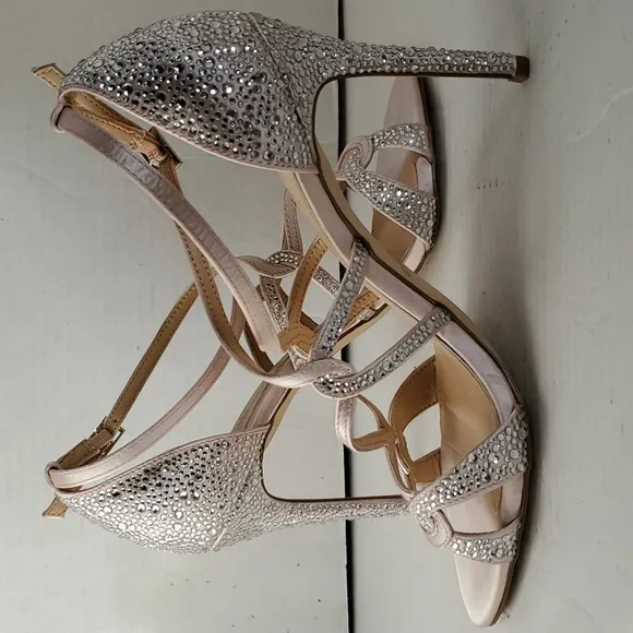 Jewel Badgley Mischka Gweny Heels Pumps Stilettos Strappy Sandals Women's Womans