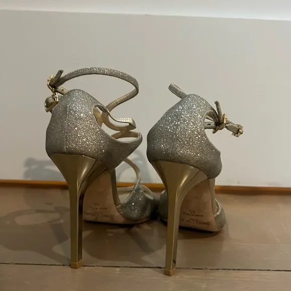 JIMMY CHOO LANG GOLD HEELS