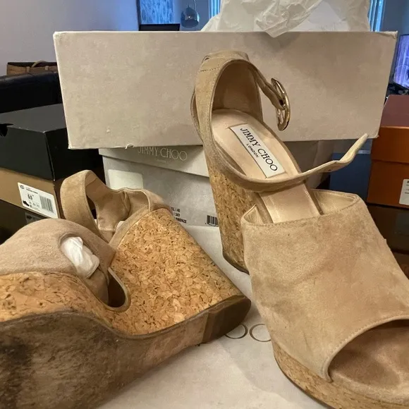 Jimmy Choo Suede Sandals size 40.5