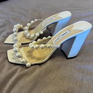 Jimmy Choo Women's White and Cream Sandals