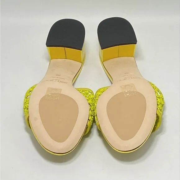 Jimmy Choo Minea Woven Raffia Sandals size 38
