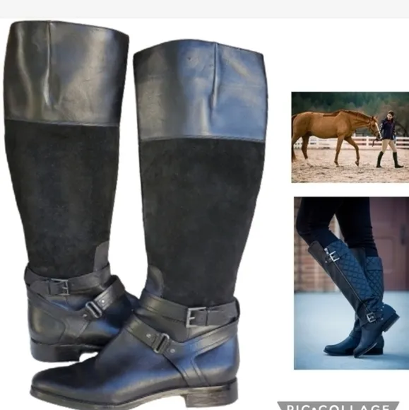 Joan &amp; David leather Riding‎ boots 9.5