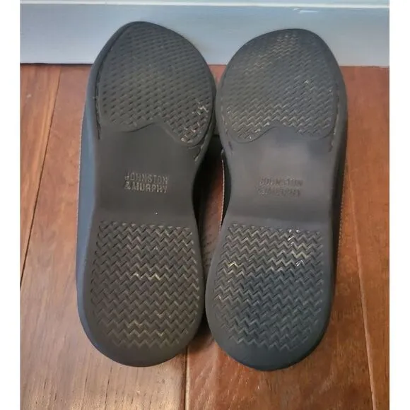 Johnston‎ &amp; Murphy Locklin Leather Venetian Slip-Ons Boy's Size 8.5 Black