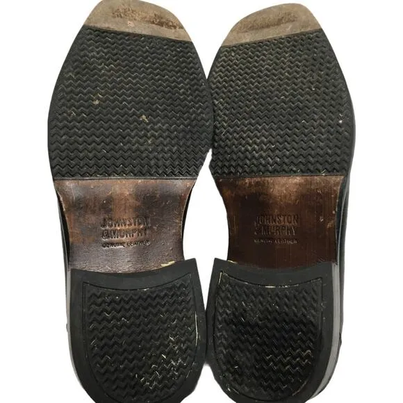 Johnston &amp; Murphy Oxford Shoes Leather Black Men's 10 Dress Shoe Business