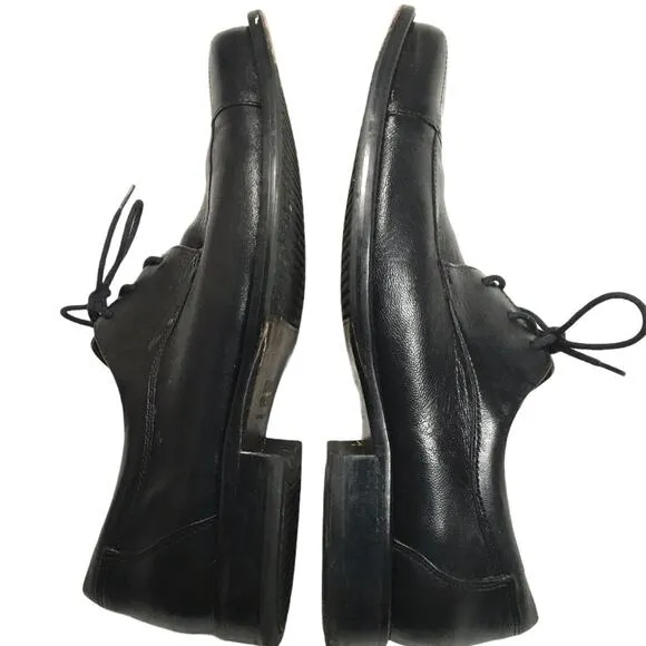 Johnston &amp; Murphy Oxford Shoes Leather Black Men's 10 Dress Shoe Business
