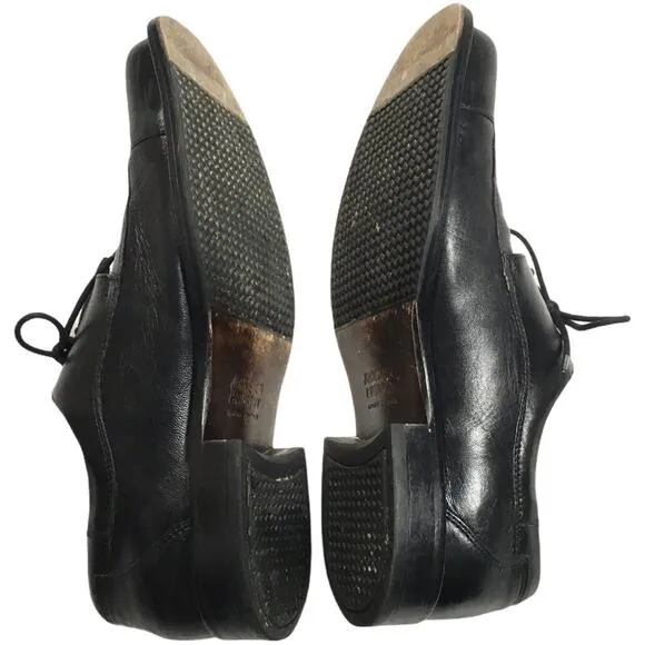 Johnston &amp; Murphy Oxford Shoes Leather Black Men's 10 Dress Shoe Business